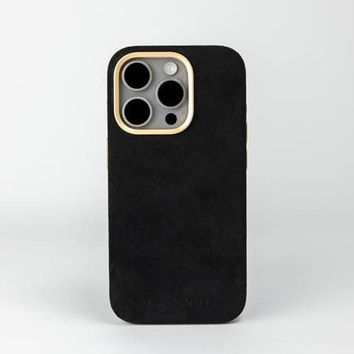 Alcantara custodia in pelle per iPhone 15 Pro (Nero)