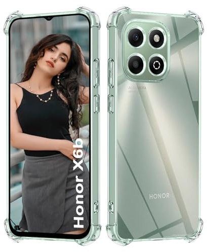 ISOI - Cover compatibile con Honor X6b Custodia, con Paraurti Airbag Antiurto Protezione Completa, Case Protettiva in Silicone TPU Ultrasottile e Morbido - Trasparente