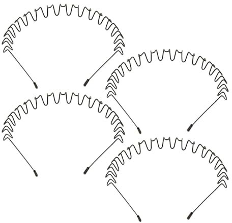 Krmoau Lot de 4 serre-tête ondulés en métal ondulé pour homme - Antidérapant, élastique et invisible - Unisexe
