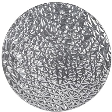 Beliani Wanddekoration Kreis rund Metall silber einteilig handgemacht modern Moscavide