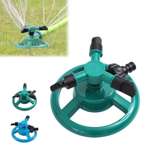 Sprinkler Für Den Garten, 2025 Neuest Rasensprenger, 360 Grad Rotierende Sprenger, Rasensprenger Große Flächen Regner Bewässerung, Gartensprenger Für Kinder Und Spielende Haustiere (Grün)