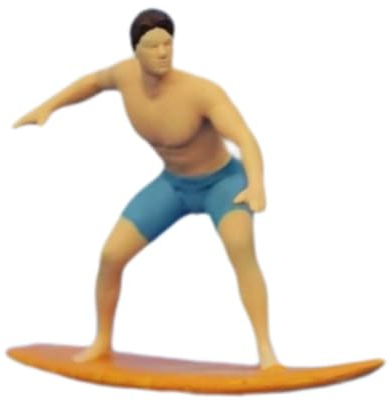 perfeclan Figurine miniature de surf à l'échelle 1:64, décoration de micro-, collection, thème sportif, décoration de plage, figurine miniature de, Style A