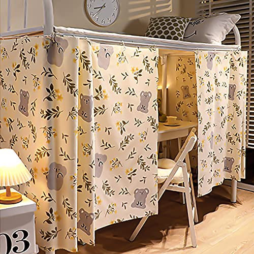 Niedliche gemusterte Verdunkelungsvorhänge für Etagenbetten, Hochbetten und Hütten, staubdichte Vorhänge für Studenten und Kinder, ideal für Schlaf und Privatsphäre