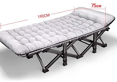 Tragbare, faltbare Sonnenliege, Liegestuhl für den Außenbereich, für Camping und Büro, platzsparendes Design mit elastischen Füßen, leicht und bequem, Einzelbett