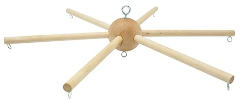 Gancio mobile per culla, kit mobile fai-da-te in legno naturale, gancio per campanelli eolici per balcone da appendere alla parete della casa del bambino