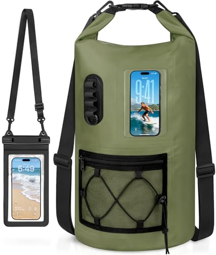 JUYANO Dry Bag 20L/30L Wasserdichter Rucksack Wasserdicht Seesack | Wasserdicht Beutel Con Wasserfeste Handyhülle Waterproof Drybag Strandtasche für Schwimmen Camping Kajakfahren Angeln