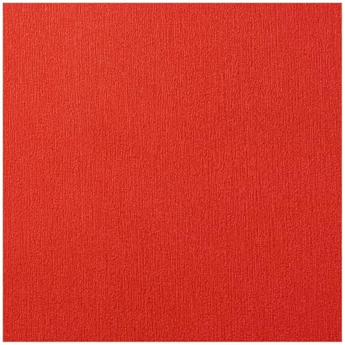 YöL Plain Red Textured Wallpaper with Matte Finish – Bold Modern Wall Covering with Subtle Vertical Texture – Statement Décor for Living Rooms, Dining Areas & Contemporary Interiors