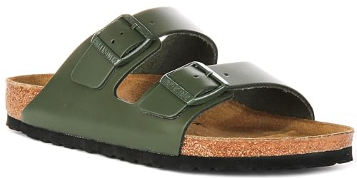 Birkenstock Unisex Erwachsene Sandale Arizona Naturleder normal Dunkelgruen 45