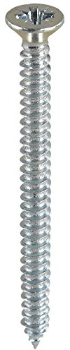 TIMCO BZP PZ2 CountersunkSelf-Tapping Screw - 8 x 1 1/2 - Zinc - Box of 1000