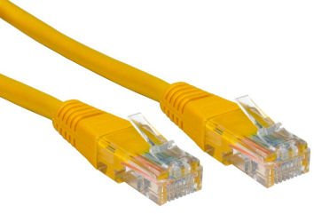 0.2M / 20cm Short Ethernet Cable / CAT5E Network Lead/Yellow/BY CABLES 4 ALL