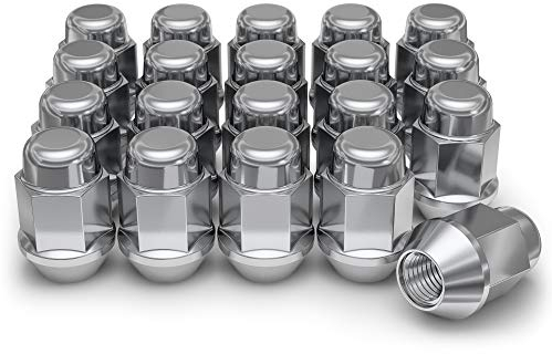 White Knight M12 x 1,50 Radmuttern für ausgewählte Nachrüst- und Werksräder, Hutmutter, einfach anzubringen, langlebiger Kohlenstoffstahl mit stilvollem dreischichtigem Chrom-Finish, 1707S-20AM,