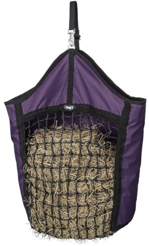Tough1 Nylon Hay Tote with Net Front - Purple