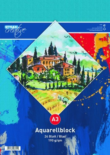 Aquarellblock A3 190g/qm 24 Blatt