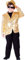 Dress Up America Vollständig gefütterte Gold Pailletten Jacke für Kinder