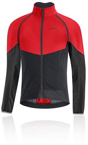 GORE WEAR Herren Fahrrad-Jacke Phantom, GORE-TEX INFINIUM, M, Rot/Schwarz