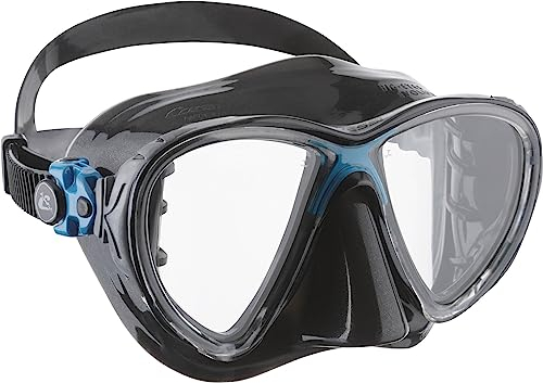 CRESSI Big Eyes Evo Mask Black/Blue - Maske Big Eyes Evo, zum Tauchen und Snorkeln, Schwarz/Blau, Einheitsgröße, Erwachsene