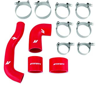 Mishimoto MMHOSE-SUBJ-INT4BK Silicone Intercooler Hoses, compatible with Subaru WRX STI (STI only) JDM 2004-2007, Red