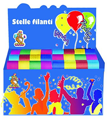 Ciao Espositore Stelle Filanti, Multicolore, 100 rotoli, 1