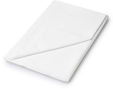 Helena Springfield Plain Dye Flat Sheet, Percale, White, Super-King