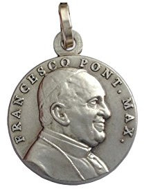925 Sterling Silber Medaille Papst Franziskus - Die Medaillen der Schutzheiligen