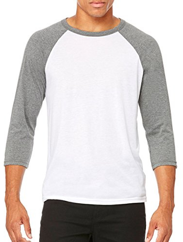 Delifhted Adult 3/4 Sleeve Blended Baseball Tee
