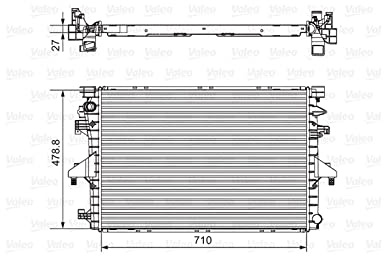 Valeo Radiator, Engine Cooling 701654