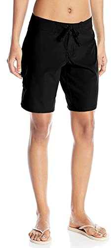 Kanu Surf Damen Marina Solid Stretch (Reg & Plus Sizes) Boardshorts, Schwarz, 44
