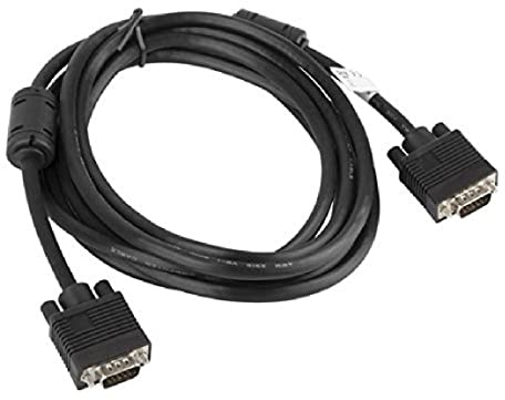 Lanberg CA-VGAC-10CC-0030-B Vga (15Pol) Stecker auf Vga (15Pol) Stecker Kabel mit Ferritenkern, 3m schwarz