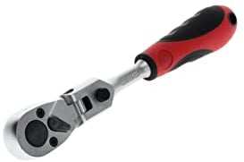 GEDORE red Gelenk-Bitknarre mit ergonomischem 2K-Griff, Feinverzahnung mit 72 Zähnen, 1/4 Zoll, Rot/Schwarz