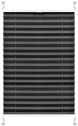 S SIENOC Plissee Klemmfix Fenster Plissee Rollo Sonnenschutz Ohne Bohren Rollo Fenster & Türen inkl. Zubehör (Grau, 85x130 cm)
