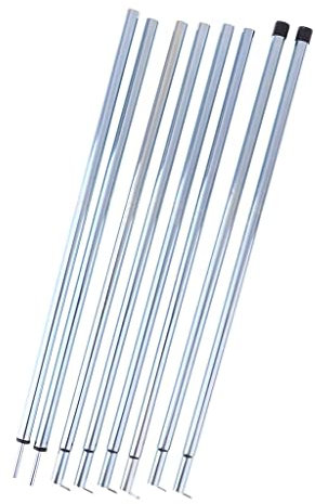 Perfeclan 2 Pièce Arceau de Tente Mât de Bâche en Fer Pique Barre de Bâche pour Voile d'Ombragepour Voile d'Ombrage, Piquet pour Bâches