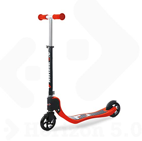 Mondo On & Go Horizon 5.0 Scooter, 2 Aluminiumräder, PP-Räder und TPR-Griffe, Sicherheitsbremse hinten, Rot