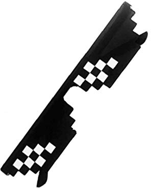 IUwnHceE Sonnenbrille Pixelated Mosaik Brille Party Brille MLG Shades Schwarz