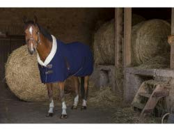 Stalldecke mit Polarfleece Teddy EquiTheme Marineblau 145cm