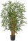 Plante artificielle en bambou avec tronc en bois véritable dans un pot de base en ciment, balcon, terrasse, brise-vue en bambou, hauteur : 91 cm