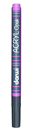 DARWI - DA0220014932C - Un Marqueur Pointe Fine 1 MM - Peinture Acrylique Opaque - Lilas clair - 3 ML - Multi-surfaces - Loisirs Créatifs - Activité Manuelle - Bricolage - DARWI ACRYL OPAK