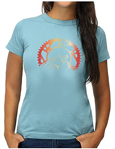 OM3® Mountain Bike T-Shirt - Damen - Fahrrad Offroad Mountainbike MTB - S, Hellblau