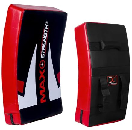 MAXSTRENGTH Gel Kick Strike Shield for Kickboxing Training | Curved Muay Thai Kicking Pad, Strike Body Shield | Great for MMA, Martial Arts, Karate Workout