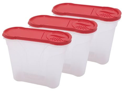 Rival Schüttdosen-Set 2,4 Liter rot Aufbewahrungsdosen Vorratsdose Streudosen