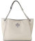 Tory Burch 73503 French Gray With Silver Hardware Britten Schultertasche Damen Leder Tragetasche, Französisch Grau, Einheitsgröße