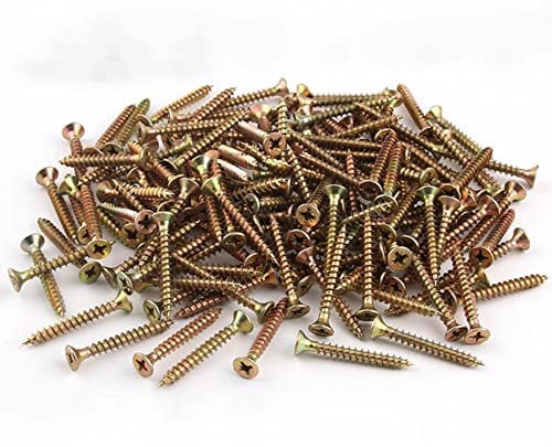M3 Phillips Screws - Galvanized Countersunk, Self-Tapping Flat Head, 80 Pieces (M3*35mm) & 20 Screw Anchors - Suitable for DIY, Wood Floors, Furniture, Walls, Decks