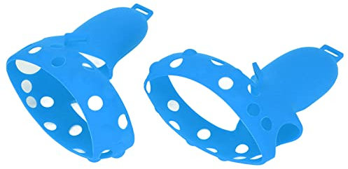 Entatial Manchon de Protection de la poignée, Housse de Protection de la poignée du contrôleur VR en Silicone Confortable réglable pour Oculus Quest 2(Bleu)