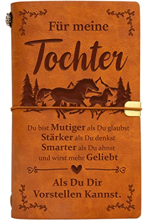 Vetbuosa Mutter Tochter Geschenk, Leder-Notizbücher - Tochter Geschenke von Mama, Geburtstagsgeschenke für Tochter, Personalisierte Geschenke für Töchter von Eltern, Weihnachtsgeschenke