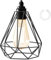 Kinsinder Vintage Käfig Draht Lampenschirm, Vintage Lampenschirm, Retro Industrielle Metall DIY Stehlampe Pendelleuchte für Küchen Loft Flur Schlafzimmer Bar Café Laden Salon Restaurant (Schwarz)