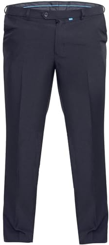 D555 Max Mens King Size Xtenda Waist Trousers - Navy - 58 R