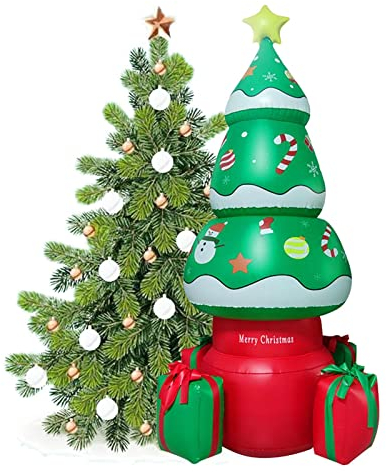 Inflable Navidad decoración Exterior, 170 cm, árbol de Navidad Inflable con Luces Favors Árbol de Navidad para jardín, césped, Patio Decoraciones para Las Vacaciones