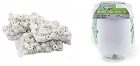 Blagdon Professional Bio Media for All Pond Filters and Affinity Pools & Inpond 5 In 1 2000 Maintenance Kit, Replacement Filter Foam And Polymer Wool Filter Pad To Fit The Inpond 5 In 1 2000 Filter