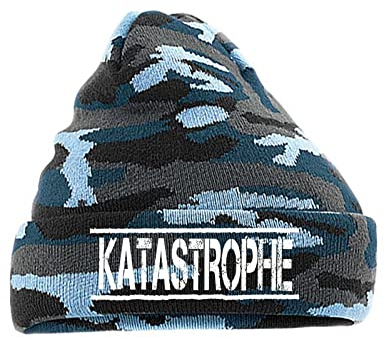 tshirtladen Mütze Katastrophe Wintermütze Unisex perfekt für den Winter, Farbe: Twilight Camo