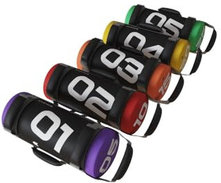 Atletica Power Bag Set | 5-25 kg | Premium-Qualität | Functional Training Equipment | Außenhülle aus ultrastabilem PVC | Metallsand-Füllung