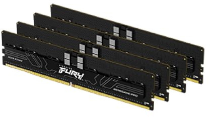 Kingston FURY Renegade Pro PnP 64GB 4800MT/s DDR5 ECC Reg CL36 DIMM Memoria Registered DIMM ECC overcloccabili Kit da 4 - KF548R36RBK4-64